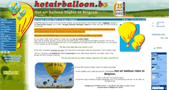 Desktop Screenshot of hotairballoon.be